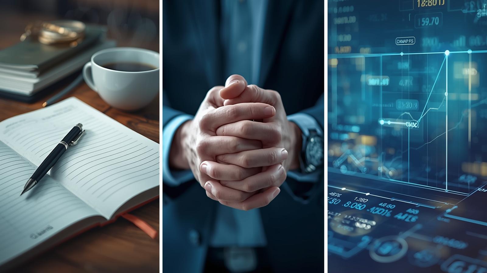 Potřebuji 3 ladící obrázky vhodné do článku o investování. Deník s perem, kávou, a složené ruce člověka například, druhý jako graf apod. Článek je slovníček pojmů s vysvětlením ukazatelů. Obrázky musí být na š (2).jpg